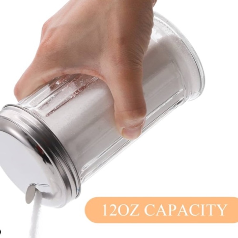 Classic Clear Glass Sugar Dispenser with Silver Lid - Picture 3 of 9